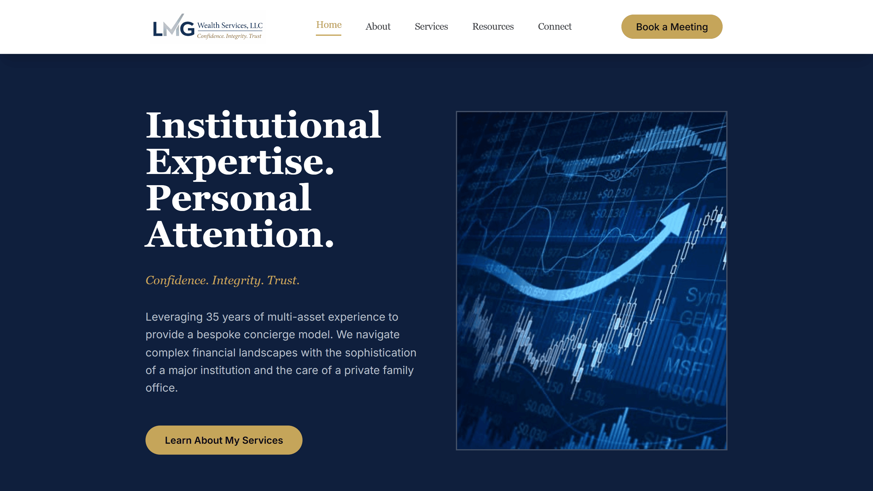LMG Wealth Services website screenshot