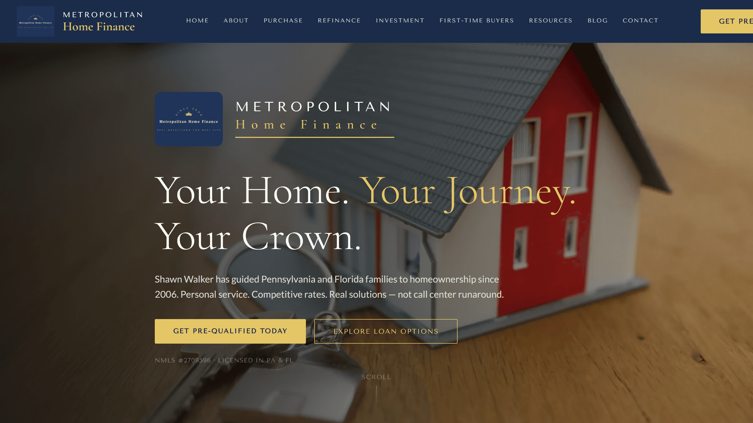 Metropolitan Home Finance website screenshot